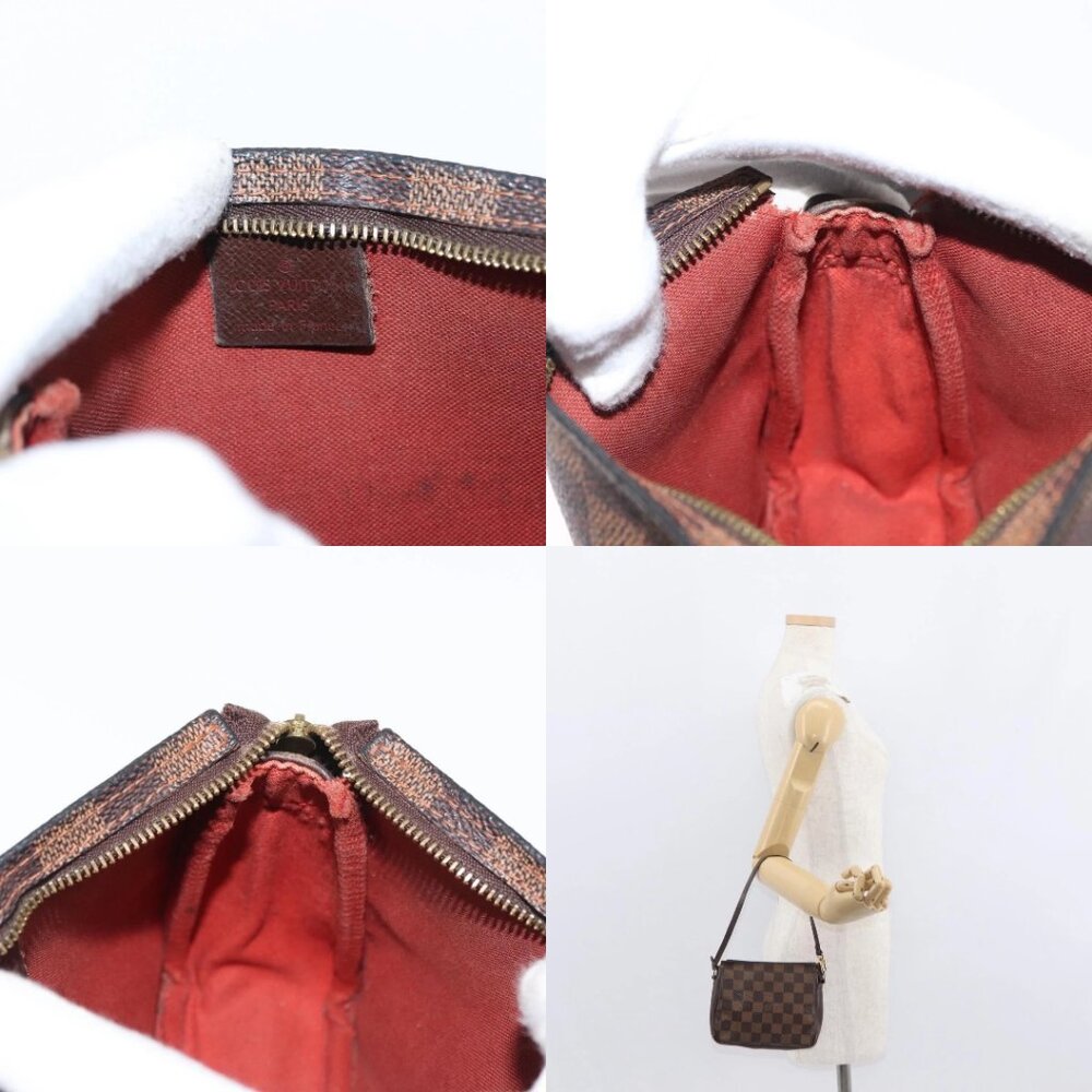 LOUIS VUITTON Damier Ebene Trousse Makeup Pouch N51982 LV Auth 156698 - Picture 15 of 15